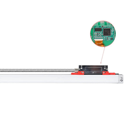 Digital Readout and 520mm Linear Scale with 0.005 mm Accuracy for Milling Lathe Machines, Optical Length Precision, Aluminum Body