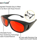 Badass Laser Safety Glasses Featuring Od6 Block Rate And Scratch Resistant Build To Lock Down Blue Violet And Green Laser Rays At Wavelength 405Nm 445Nm 450Nm And 532Nm For Serious Eye Protection That Hits Clean, with red lenses and durable frame.