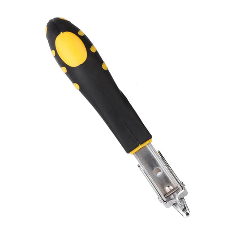 Kickass Heavy Duty Nail Puller And Staple Remover With Comfortable Dual Rubber Grip Handle, ergonomic design for upholstery repair.
