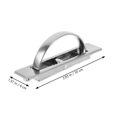 Zinc Alloy Recessed Cabinet Handle With 85mm Hole Spacing Hidden Drawer And Door Pull, 3.93in length, 1.57in width