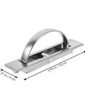 Low Profile Zinc Alloy Recessed Cabinet Pulls Hidden Wardrobe Door Handle For Drawers And Closets 85mm Hole Spacing Durable Concealed Cabinet Hardware