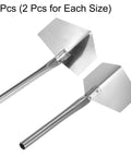 Inside And Outside Corner Trowels Set, Stainless Steel Drywall Corner Shaping Tool, 5.9 Inch Overall Length, 2 Pack