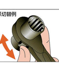 Double Size Ratchet Wrench RN 17x22 with Pro Grade Reversible Claw Action, close-up of claw mechanism in use, Japan Import.