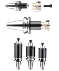 Premium Heavy Duty BT FMB Lathe Tool Holder For CNC Milling And Face Cutting With Secure Collet Grip In Sizes Range From 45L To 100L display of various CNC tool holders