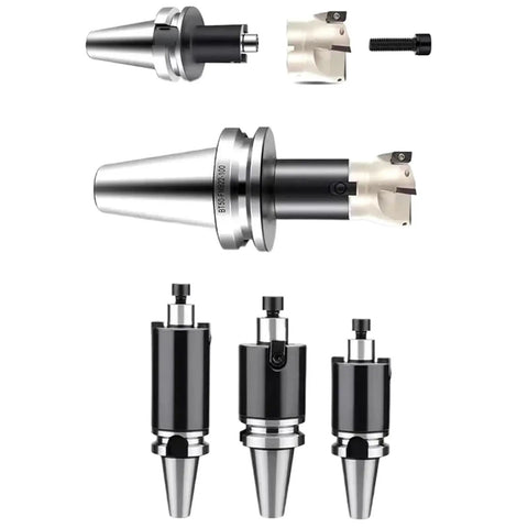 Premium Heavy Duty BT FMB Lathe Tool Holder For CNC Milling And Face Cutting With Secure Collet Grip In Sizes Range From 45L To 100L display of various CNC tool holders