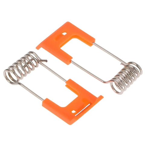 Lawsen Spring Clips Recessed Lighting 20PCS Steel Spring Clamps for LED Downlight Panel Light with rubber sleeves in bright orange.