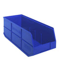 Heavy Duty Stackable Shelf Bin Organizer Set For Workshop And Garage With Raised Front Opening Waterproof And Rust Resistant Polypropylene