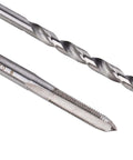 Drill bit and tap tool from 30 Piece M5 Thread Repair Kit With Helicoil Inserts And Insertion Tools For Damaged Threads DIY Auto And Home Projects M5 X 0.8mm Stainless Steel Set For Durable Heavy Use.