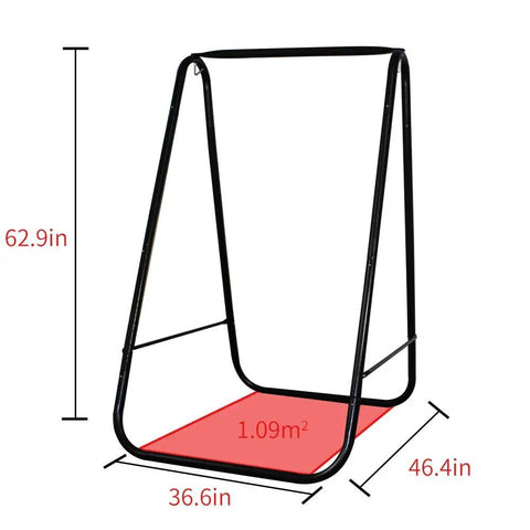 Heavy Duty Hammock Chair Stand With Large Hanging Indoor Swing 500 Lbs Capacity Steel Triangular Support Frame dimensions