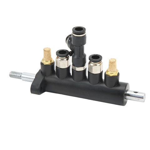 Five Way Aluminum Tire Changer Foot Pedal Valve Replacement for 36mm Hole Distance automotive repair tool close-up view