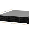 Game Changer 12 Bay Rack Expansion Enclosure Diskless Storage Chassis for Enterprise Servers showcasing 12 disk bays, metal design.