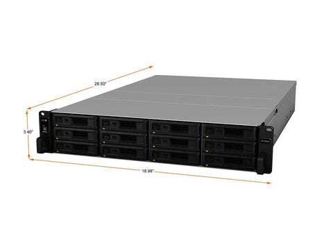 Game Changer 12 Bay Rack Expansion Enclosure Diskless Storage Chassis for Enterprise Servers showcasing 12 disk bays, metal design.