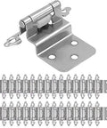 30 Piece Embedded Hinges For Face Frame Kitchen Cabinets Satin Nickel Self Closing Soft Close Cabinet Door Hardware Set