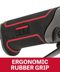Heavy Duty 7 Inch Pneumatic Angle Grinder Packing 8500 Rpm ergonomic rubber grip close-up for enhanced control.