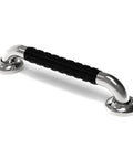 24 Inch Designer Bath Grab Bar With Anti Slip Silastic Soft Grip, Heavy Duty ADA Compliant 500 Lbs Weight Capacity, Stainless Steel