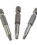 Heavy Duty 50mm Square Head Screwdriver Bits Set 3pc Steel SQ1 SQ2 SQ3 Magnetic Drill Bit Kit for Cordless Electric Powers Tools and Heavy Repair Jobs That Gonna Hold Tough Under Any Stress, 3 steel bits