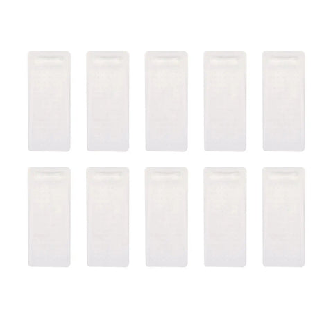 Ten Pack No Drill Stackable Transparent Door Stops, TPR Flexible Anti Collision Door Stop Wedges for Home Office