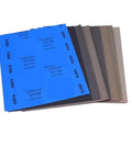 10 Pcs Assorted Wet Dry Sandpaper Sheets 280X230mm variety of grits with blue and gray sheets for wood metal glass polishing