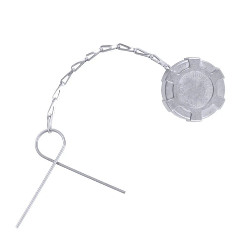 Diesel Fuel Cap Two And A Quarter Inch Die Cast Aluminum Fits International DuraStar 2002 To Current And 4100 4200 4400 Trucks Replacement Cap For Rugged Fleet And Personal Trucks with attached chain and pin