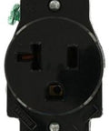 Industrial Heavy Duty 20 Amp 125 Volt Single Receptacle Straight Blade Self Grounding Black Outlet With Impact Resistant Nylon Body