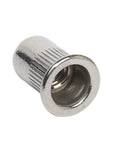Heavy Duty Flat Head Threaded Insert Nut Made From 304 Stainless Steel To Fix Furniture And Plumbing Hoses Without Rusting Or Breaking Under Pressure For Any Tough Job close-up view