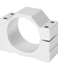 Heavy Duty Aluminum CNC Router Spindle Clamp With 65 Millimeter Exact Fit Motor Shaft Mount Bracket side view showing precision design.