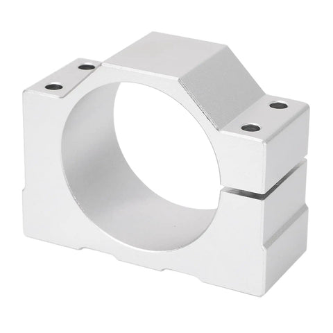 Heavy Duty Aluminum CNC Router Spindle Clamp With 65 Millimeter Exact Fit Motor Shaft Mount Bracket side view showing precision design.