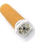 Ceramic heating element cartridge for hot air welder, orange ceramic tube with white end cap and dual terminal studs