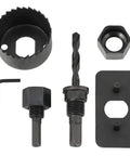 Heavy Duty Wood Hole Saw Kit, 16 Piece Set From 3/4 Inch to 5 Inch, Includes Case, Hex Key, 2 Mandrels, and Install Plate, for PVC