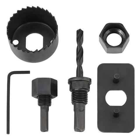 Heavy Duty Wood Hole Saw Kit, 16 Piece Set From 3/4 Inch to 5 Inch, Includes Case, Hex Key, 2 Mandrels, and Install Plate, for PVC