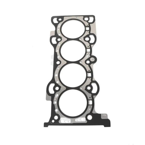 Premium Cylinder Head Gasket Set For 2.0L Engines Featuring Oem Lr024975 Lr025008 Numbers detailed view of gasket with three cylinder openings.