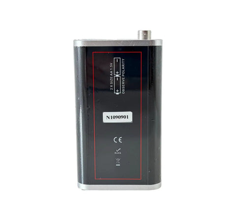 Three Axis Vibration Meter With 3D Vibration Analyzer And Vibration Tester For Keeping Your Machines Running, Quick Imbalance And Deflection Readings, Real Time Data On One Easy Display. rear view black metal unit with connector