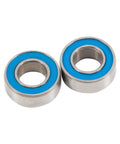 Two blue rubber-sealed precision balls from Beefy Steel Sealed Bearings Set For RC SCX24 Upgrades, 20 Pcs With Rubber Seals