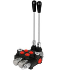 2 Spool Hydraulic Flow Control Valve 21 GPM Directional Valve With Adjustable Joystick For Tractors Loaders