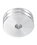 V Type Aluminum Alloy Pulley 14mm Bore 60mm Outer Diameter Double Groove for 6mm PU Belt Motor Shaft Drill Press Kit Includes Two Screws