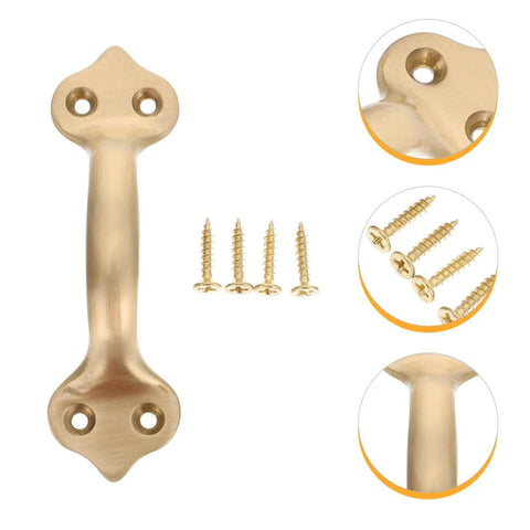 Brass Cabinet Handle 125mm Center To Center Matte Finish Modern Door Pulls For Wardrobe Drawers And Window Hardware