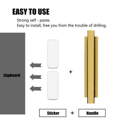 Self Adhesive Pull Handles 10 Pack Gold ABS Plastic Wardrobe Cabinet Drawer Pulls For Furniture No Drill Easy Install On Glass Tile Wood And Other Smooth Surfaces, gold pull handle with sticker