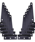 10 Pack Heavy Duty 4 Inch T Hinges For Doors And Gates Thickened Iron Gate Hinge Set Black Load Bearing Barn Shed Garden Exterior Hinges Built To Last Tough As Nails And Open Smoothly Without Sag Or Slip, arranged in two rows