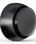 Heavy Duty Aluminum Door Stopper With Soft Silicone Head And Spring Shock Absorption Real Deal Wall Protector Rustproof Anti Scuff Door Holder In Sleek Black, close-up view.