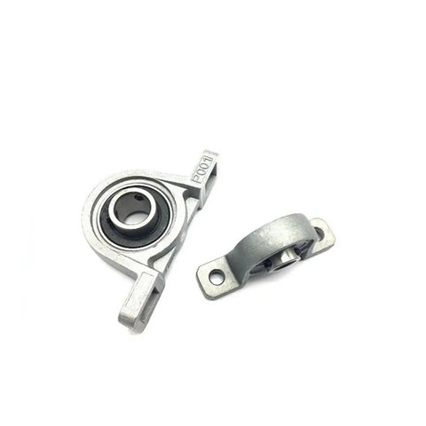 Zinc Alloy Ball Bearing Pillow Block Mount Fits 8mm To 35mm Bore Diameter Compatible With Kfl08 Kfl000 Kfl001 Kp08 Kp000 Kp001 Kp002 And Kfl005 Models For Badass Performance In Your Sick Setup Ensuring Smooth Operation And Zero Play When You Need It. zinc alloy pillow block bearing mount, shown front and side views