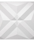 Diamond Pattern 3D Wall Panels PVC White Pack Of 12 Tiles Covering 32 Sq Ft Lightweight Fire Resistant Home Accent DIY Detail