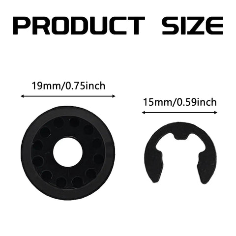 Shift Linkage Bushing Kit For Dodge Ram 1500 2500 3500, 2 Pc Shifter Cable Bushing With E Clips, 19mm and 15mm sizes