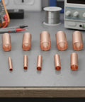 Get Your Hands On 250 Pcs Copper Tube Butt Wire Ferrules With Assorted Sizes From One To Six Millimeter For Crimping Electrical Wiring Terminals In Cars Trucks And Industrial Machinery Kits Stored Neatly: copper ferrules in assorted sizes
