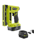 18 Volt One Plus Compression Drive Crown Stapler With Battery And Charger for one quarter inch to nine sixteenths inch staples