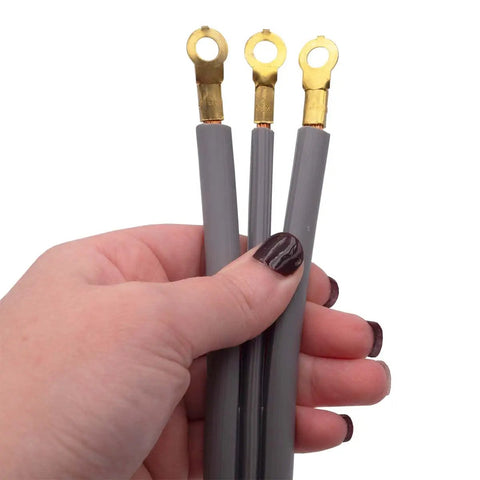 10 Foot Range Power Cord With 3 Prong Plug For 50 Amp 250 Volt Appliances, Heavy Duty 6/2 And 8/1 Gauge Wires, Strain Relief Included