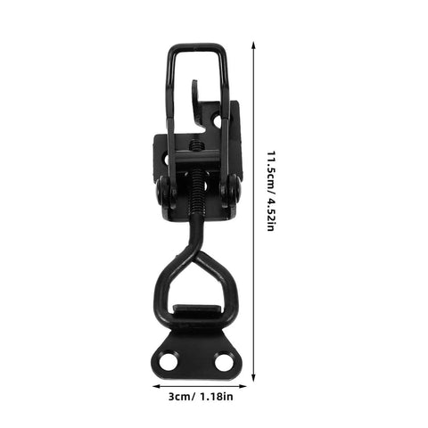 Heavy Duty Adjustable Toggle Clamp Pull Latch For Tool Boxes And Industrial Equipment with dimensions shown