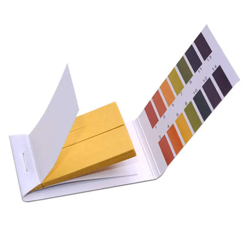 2-Pack pH Test Strips 1-14 Indicator Paper For Saliva Urine Water Soil Testing, 160 Strips With Color Chart Card open view