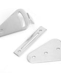 Tarnish-Proof Stainless Steel Barn Door Lock Kit With No Fuss Easy Install For Sliding Barn Doors And Hanging Rails Includes 3 Metal Sheets 4 Gaskets And 5 Screws For A Solid Long Lasting Lock Up, stainless steel plates