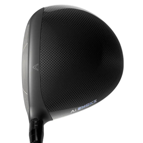 Paradym Ai Smoke Max Driver Right Hand 9 Degree Loft Stiff Flex sleek black carbon composite clubhead angle view.