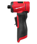 Pro Grade Heavy Hitter Brushless Right Angle Die Grinder With Four Speed Settings And Variable Trigger Plus Built In Led Light Compact M12 Platform Compatible Bare Tool side view with ergonomic grip and compact design
